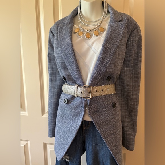 Talbots Jackets & Blazers - Women's Blue Double-Breasted Blazer, by Talbots, size 14w, UEC